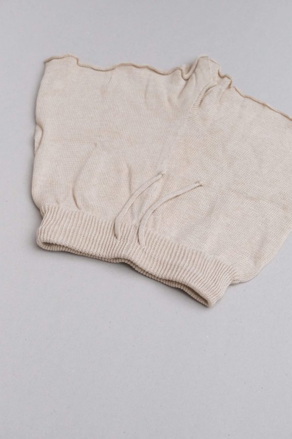 the Emma Knit Shorts in Bone by the brand The Bare Road