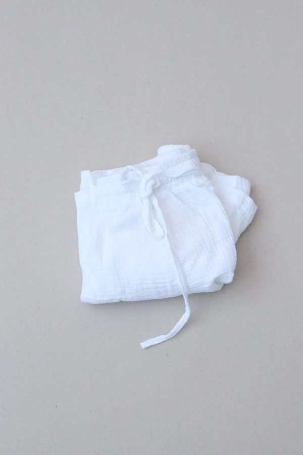 the Maddie Shorts in White Textured by the brand The Bare Road