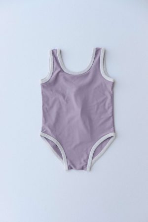 the Classic One Piece in Mauve and Mushroom by the brand Summer and Storm