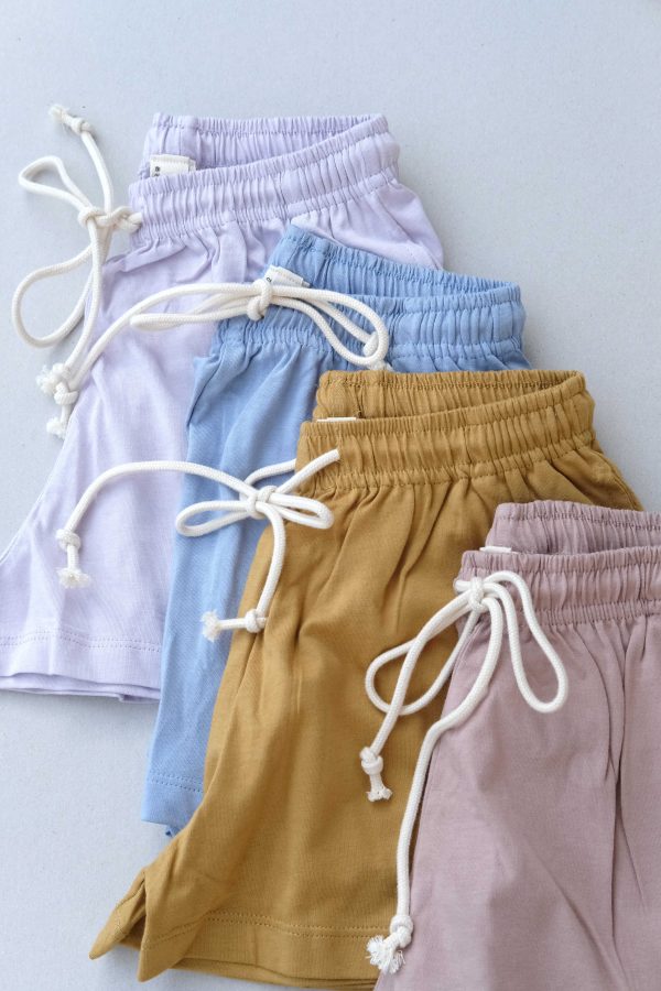 the Classic Shorts in Mustard / Mushroom / Sky Blue / Purple by the brand Summer and Storm