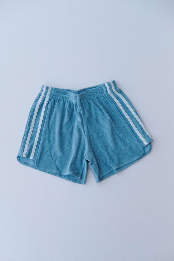 the Terry Retro Beach Shorts in Teal Blue by the brand Summer and Storm