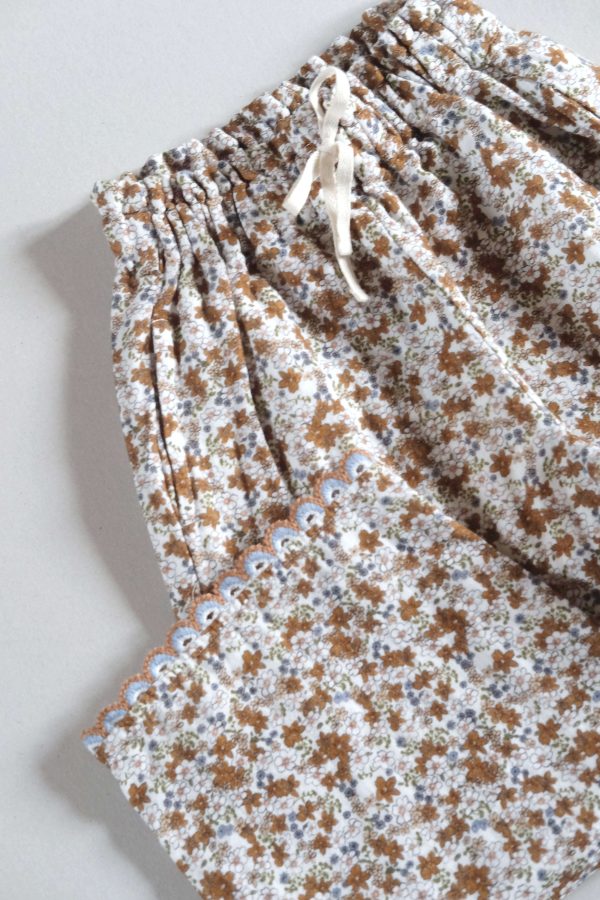 the organic cotton Claudia Pants in field flowers by the brand LiiLU