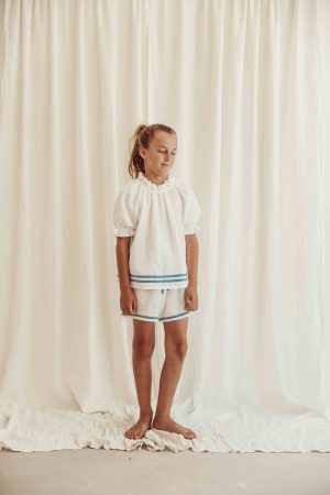 the organic cotton Peppa PJ Set in Whisper White by the brand LiiLU