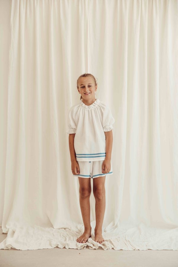 the organic cotton Peppa PJ Set in Whisper White by the brand LiiLU