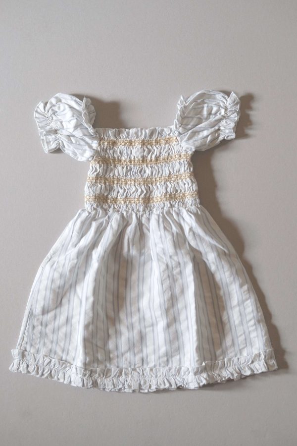the organic cotton Smocked Striped Dress by the brand LiiLU