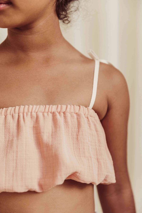 the organic cotton Susa Top in Peach by the brand LiiLU