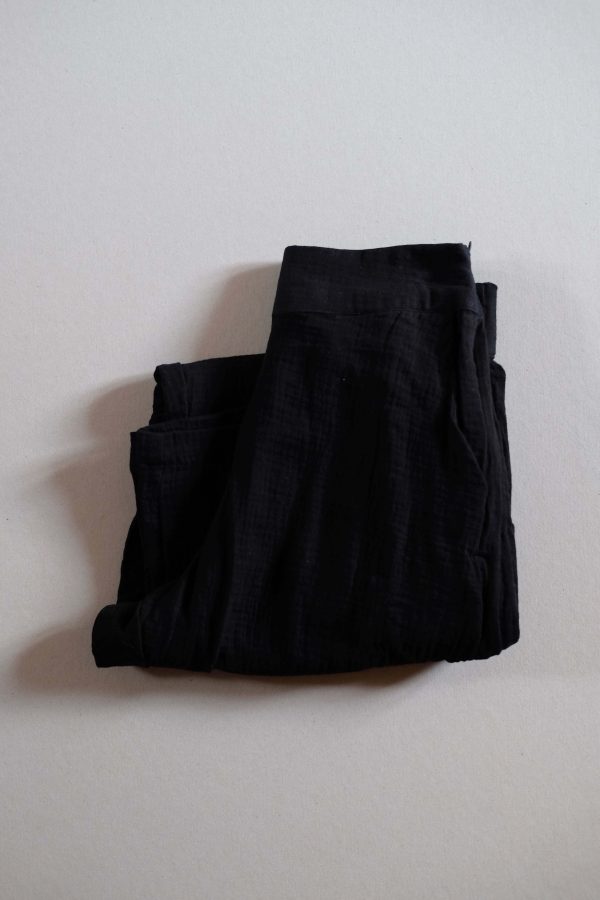 the Nadia Pants in Black by the Bare Road