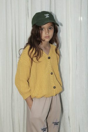 the Chunky Knitted Cardigan in Yellow by the brand Summer and Storm