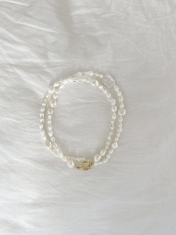 Pearl Chain 14 in White made for Morsel Store by the brand Lily & May