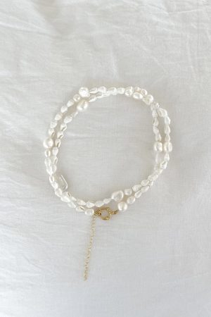 Pearl Chain 16 in White made for Morsel Store by the brand Lily & May