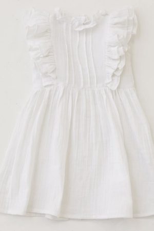 The Briar Dress in White Cotton by the brand Daughter, curated by Morsel Store