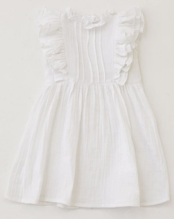 The Briar Dress in White Cotton by the brand Daughter, curated by Morsel Store