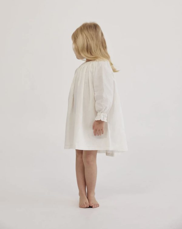 the Eadie Smock in Shell Linen by the brand Daughter, curated by Morsel Store