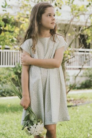 the Field Dress in Forget Me Not Cotton by the brand Daughter, curated by Morsel Store