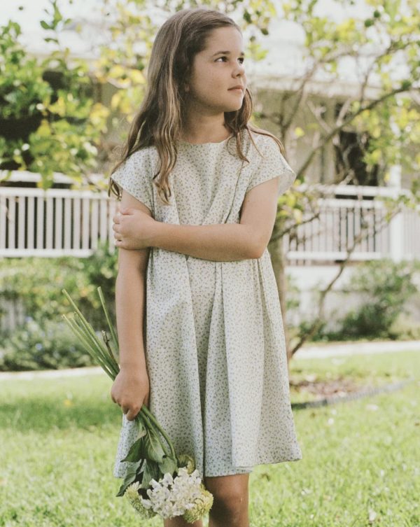 the Field Dress in Forget Me Not Cotton by the brand Daughter, curated by Morsel Store