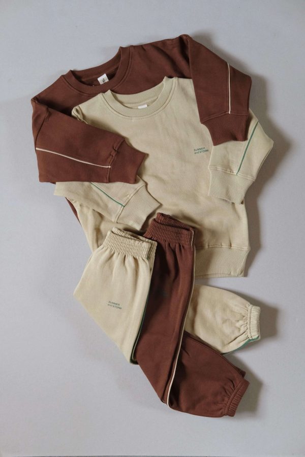 the track suit set in Brown & Moss by the Australian brand Summer and Storm, curated by Morsel Store
