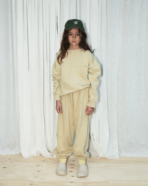 the track suit set in Moss by the Australian brand Summer and Storm, curated by Morsel Store