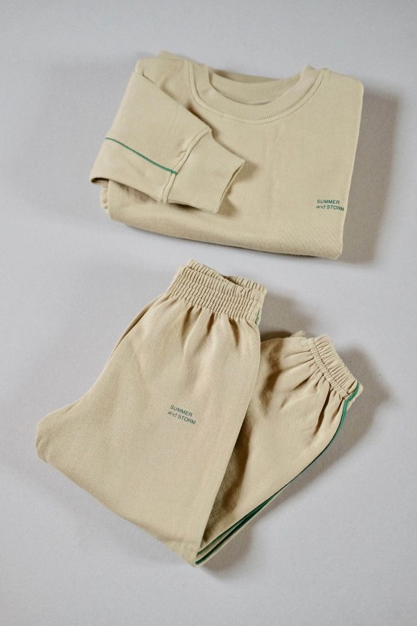 the track suit set in Moss by the Australian brand Summer and Storm, curated by Morsel Store