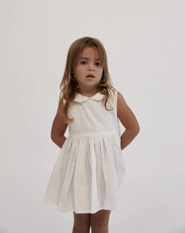 the Sunday Dress in White by the brand Daughter, curated by Morsel Store