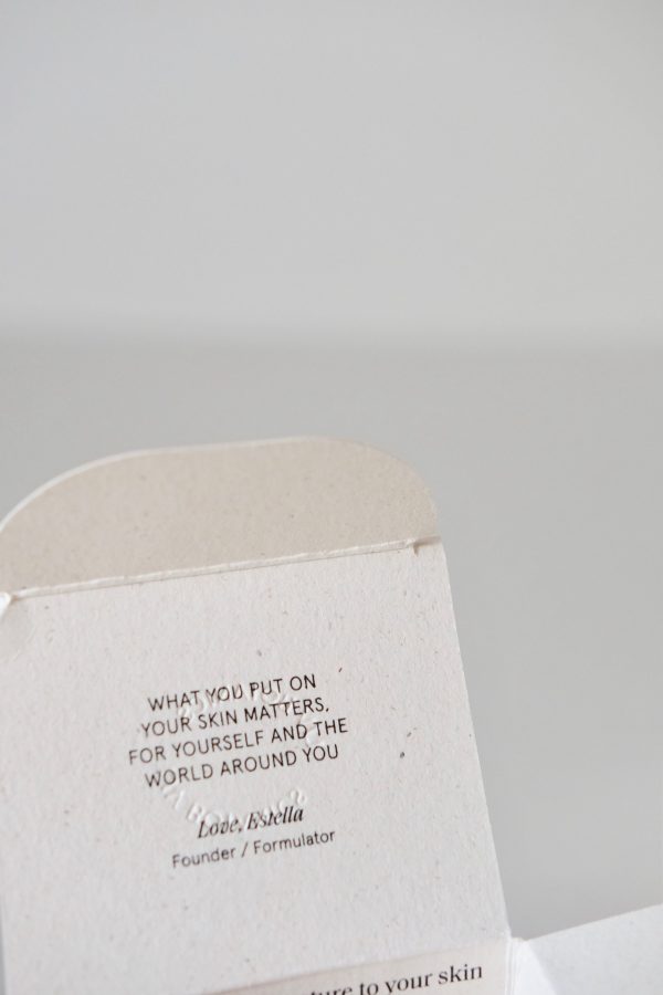 a love note inside the box of the Luminous by the brand Liv Botanics, curated by Morsel Store