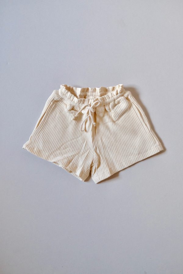 the Bruno Short in cotton Vanilla Waffle fabric by the Australian brand House of Paloma, curated by Morsel Store