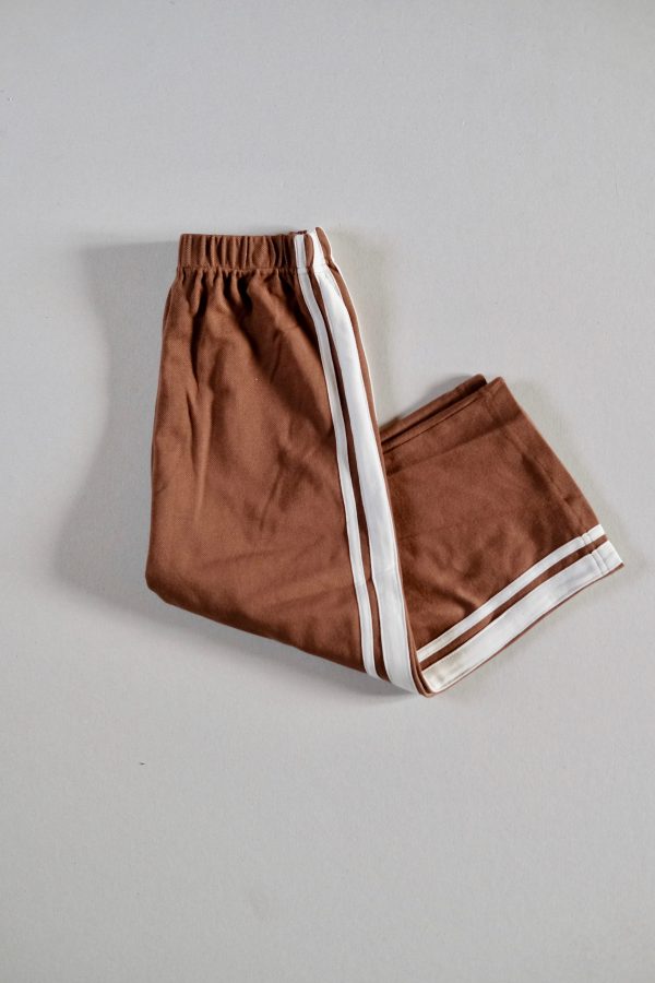 the Racer Pants in Cocoa Brown by the brand Summer and Storm, curated by Morsel Store