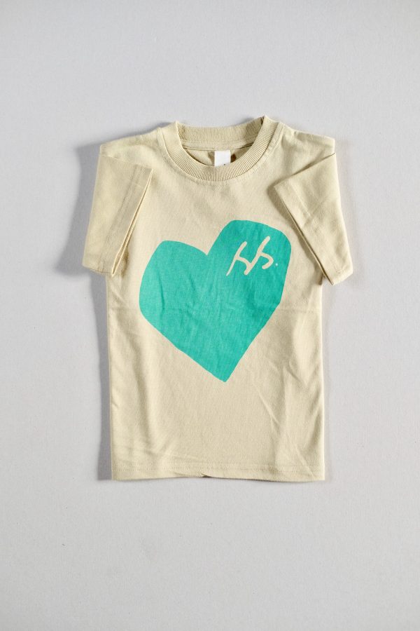 the Oversized Tee in SS Green Heart by the brand Summer and Storm, curated by Morsel Store