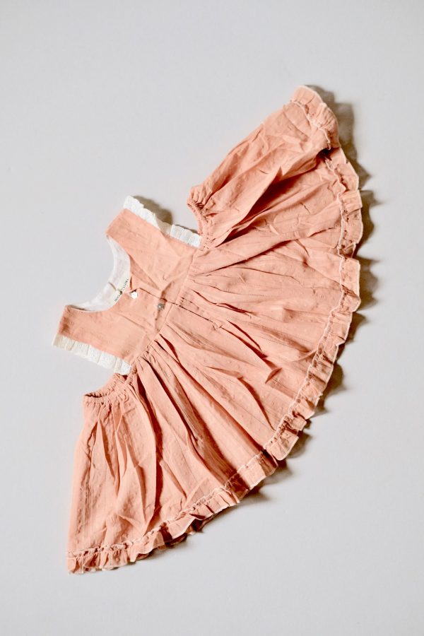 the cotton Bijou Top in Antique Coral Broderie by the brand House of Paloma, curated by Morsel Store