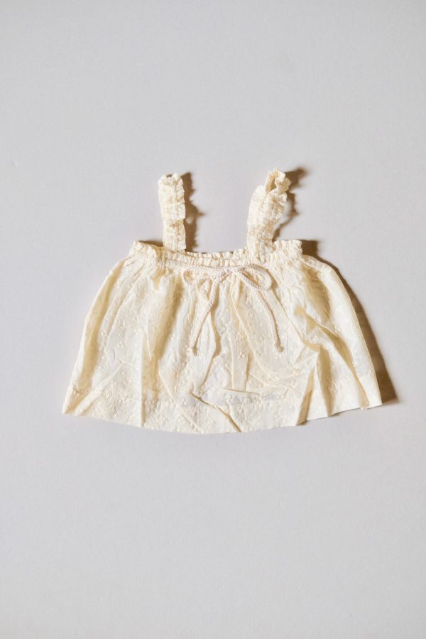 the cotton Edith Top in Creme Broderie by the sustainable brand House of Paloma, curated by Morsel Store