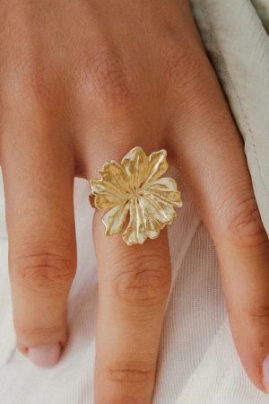 the gold Adonis Ring by the sustainable brand Agapé Studio, curated by Morsel Store