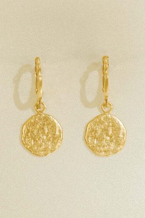 the Luna Earring in gold by the sustainable jewelry brand Agapé Studio, curated by Morsel Store