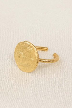 the Luna Ring in gold by the sustainable jewelry brand Agapé Studio, curated by Morsel Store