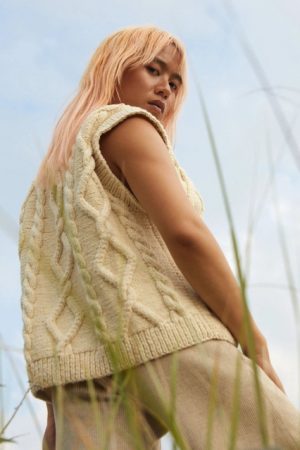 the Laime Vest in Oat Milk by The Knotty Ones on morsel-store.com