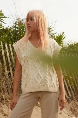 the Laime Vest in Oat Milk by The Knotty Ones on morsel-store.com