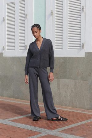 the Preila Cardigan in Charcoal grey by The Knotty Ones on morsel-store.com