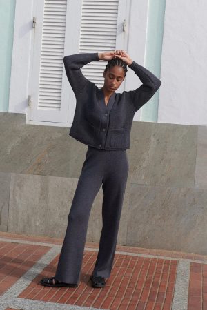 the Rib Lounge Pants in Charcoal grey by The Knotty Ones on morsel-store.com