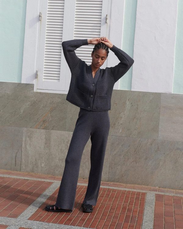 the Rib Lounge Pants in Charcoal grey by The Knotty Ones on morsel-store.com