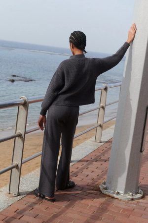 the Rib Lounge Pants in Charcoal grey by The Knotty Ones on morsel-store.com