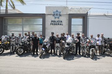 Motoforpeace con capo Polizia Campeche Messico