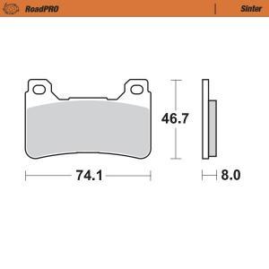Moto-Master Road Pro Sintered Bromsbelägg Fram Honda