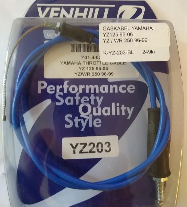 VENHILL GASVAJER BLÅ YAMAHA YZ125 96-06, YZ250 96-99