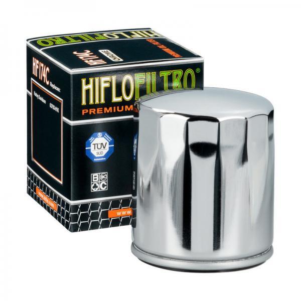 Hiflo Oljefilter Harley Davidson V-Rod HF174C Krom