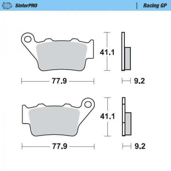 Bromsbelägg Bak, MOTO-MASTER 932-12 SINTER PRO GP