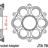 JT Bakdrev Aluminium 525/38, för Ducati med Drevadapter - Bild 2