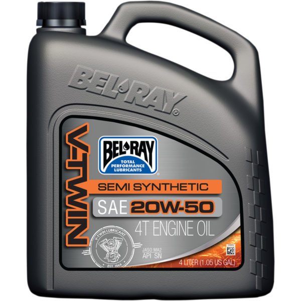 BEL-RAY V-TWIN 20W-50 DELSYNTETISK MOTOROLJA 4 LITER