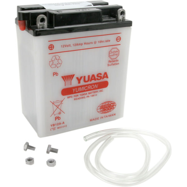 Yuasa Batteri YB12A-A (DC) exklusive batterisyra.