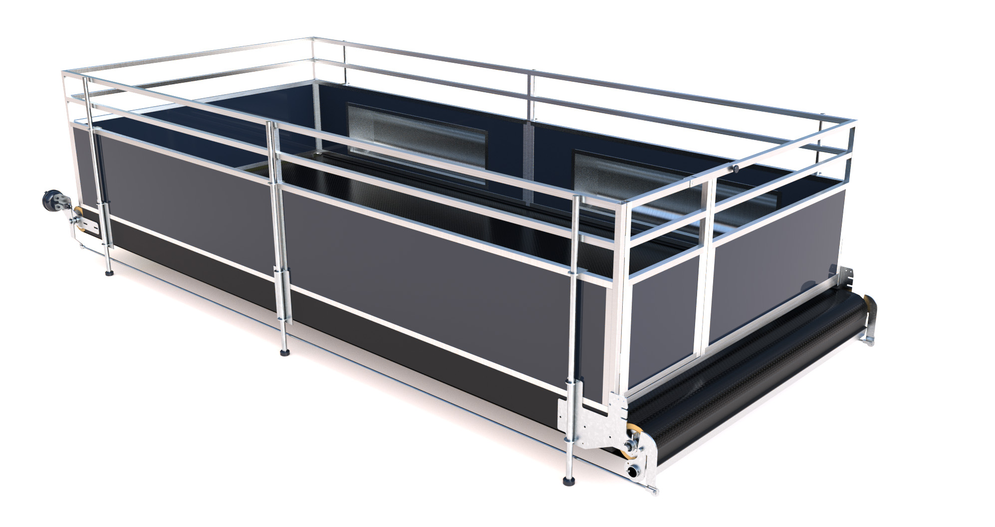 Grisbox_2200x5000_PVC-plank Moving Floor Pig equipment / Pig box / Grisbox