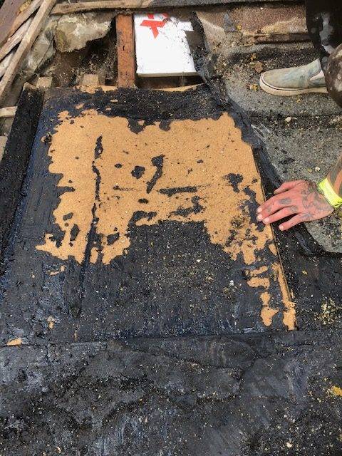 rotten roof felt