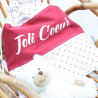 Sac à jouets/change  "Joli Coeur" Coquelicot