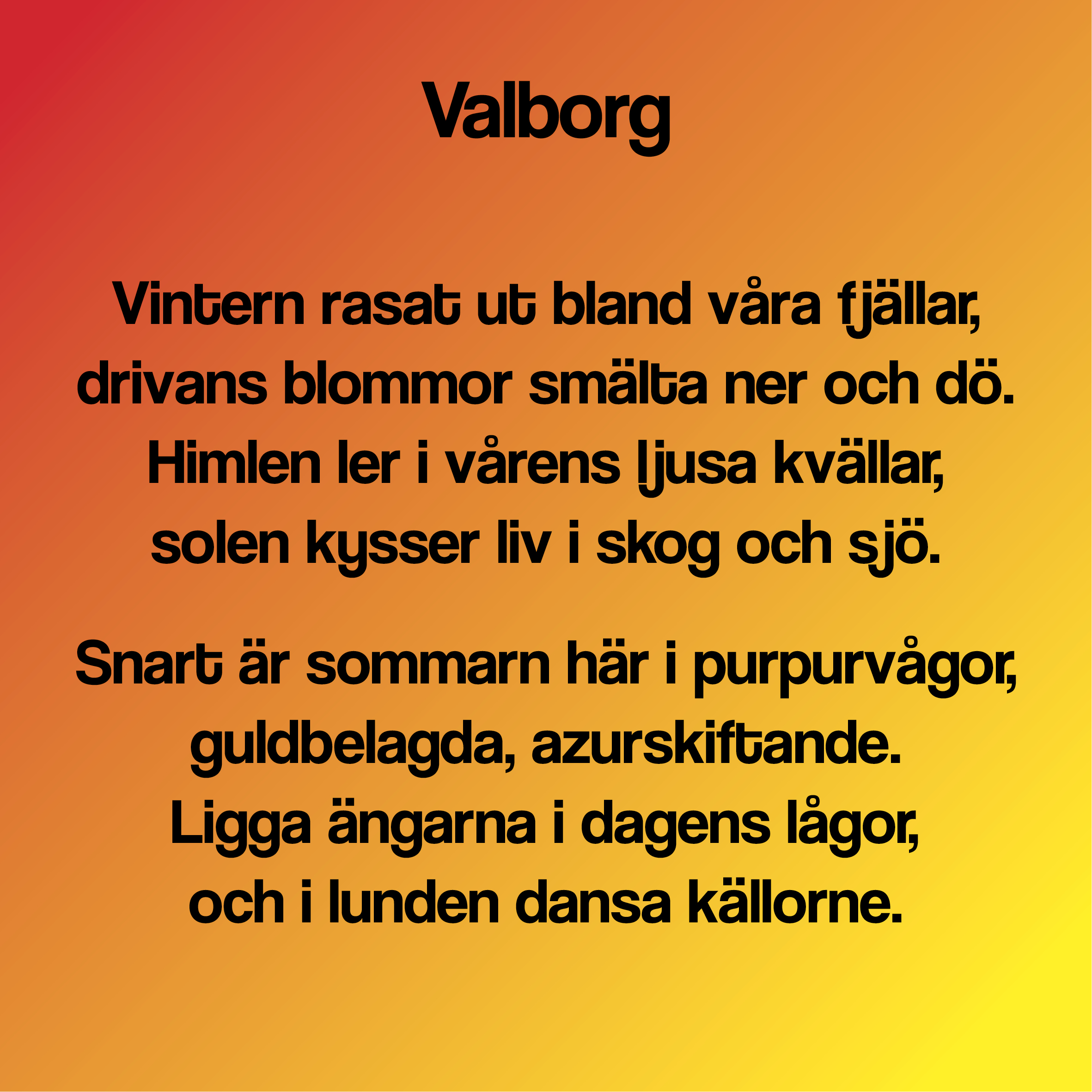 Valborg – firar vi hemma